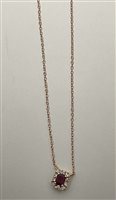 Collana Bolzoni Donna in Oro rosa Rubino 0.23 Ct C0615-R-ORW - C0615-R-ORW